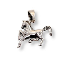 925 Sterling Silberanhänger - Trabendes Pferd...