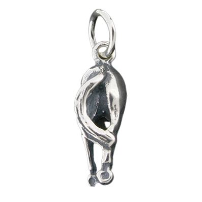 925 Sterling Silberanhänger - Pferd von hinten "Filo"