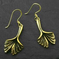 Bronzeohrringe - Ginkgoblatt