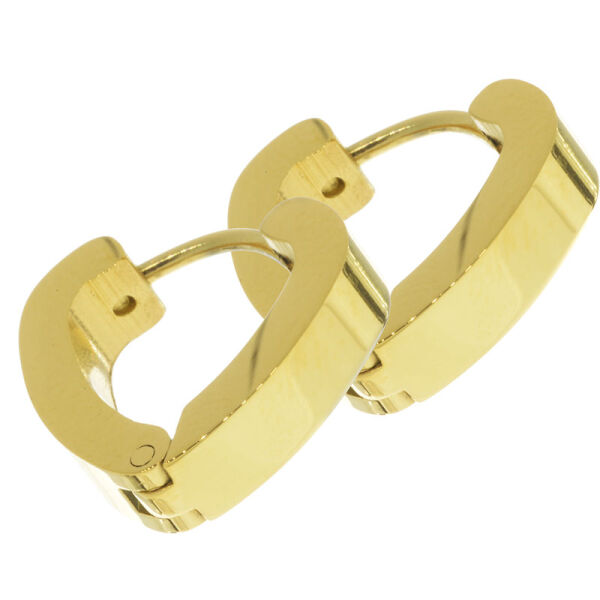 Edelstahlklappcreole - Herz, PVD-Gold