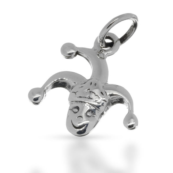 925 Sterling Silberanhänger - -Clownskopf