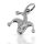 925 Sterling Silberanhänger - -Clownskopf
