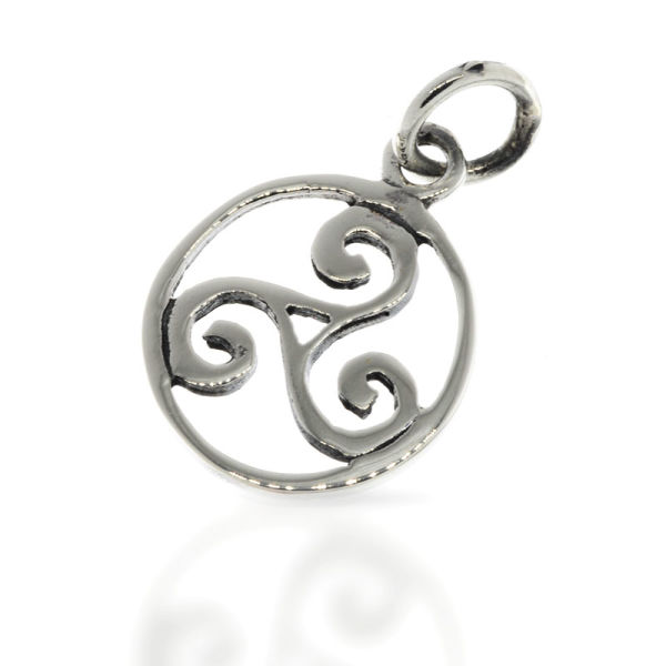 925 Sterling Silberanhänger - Triskele