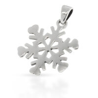 925 Sterling Silver Pendant – Snowflake with Soft...