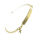 Edelstahlarmband - Gravurplatte & Kreuz - PVD-Gold