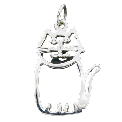 925 Sterling Silberanhänger - Katze "Leona"