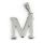 Stainless steel pendant - Alphabet M