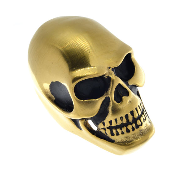Edelstahlring/Totenkopf/Gold 60 (19,1 Ø) 09 US
