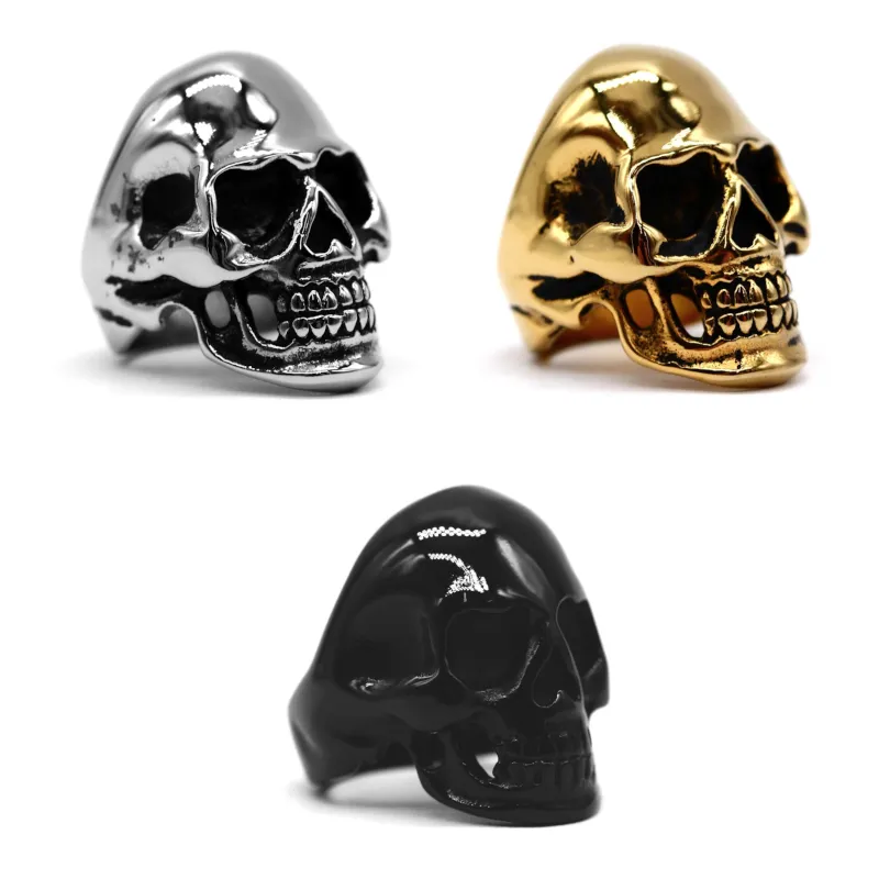 Stainless steel ring - skull