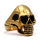 Stainless steel ring - skull PVD gold matt 68 (21,6...