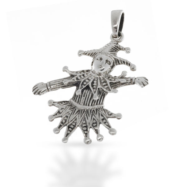 925 Sterling Silberanhänger - Hofnarr / Clown