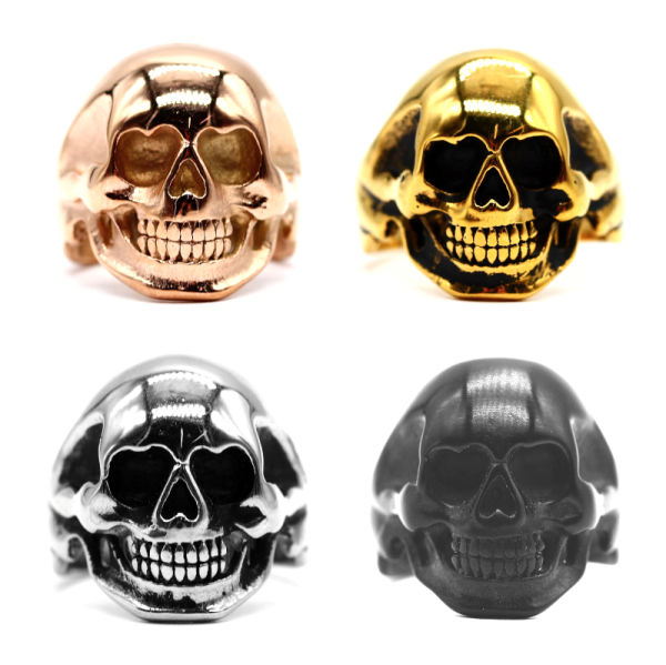 Edelstahlring - Totenkopf