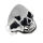 Stainless steel ring - skull poliert 52 (16,6 Ø)...