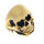 Stainless steel ring - skull PVD-Gold 52 (16,6 Ø)...