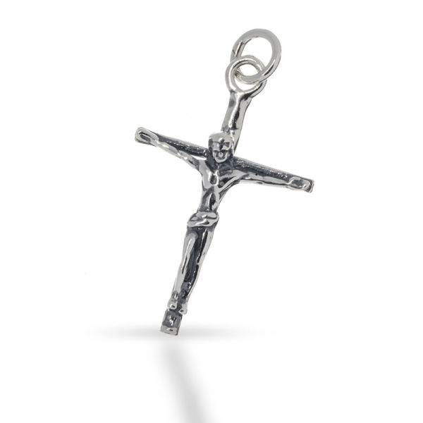 925 Sterling Silberanhänger - Jesus am Kreuz "Kruzifix"