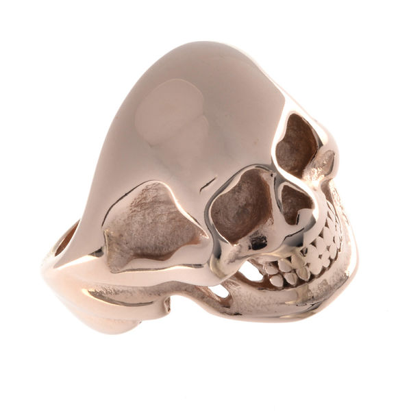 Edelstahlring - Totenkopf PVD-Rosegold 75 (23,7 Ø) 15 US
