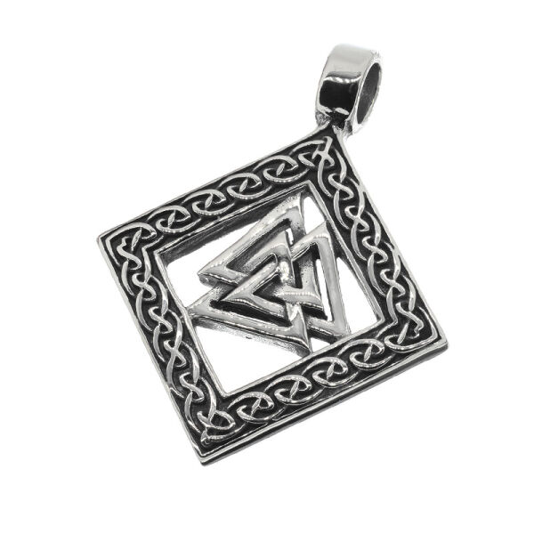 Edelstahlanhänger - Valknut