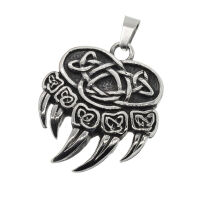Stainless steel pendant - bear paw "Grirgurn