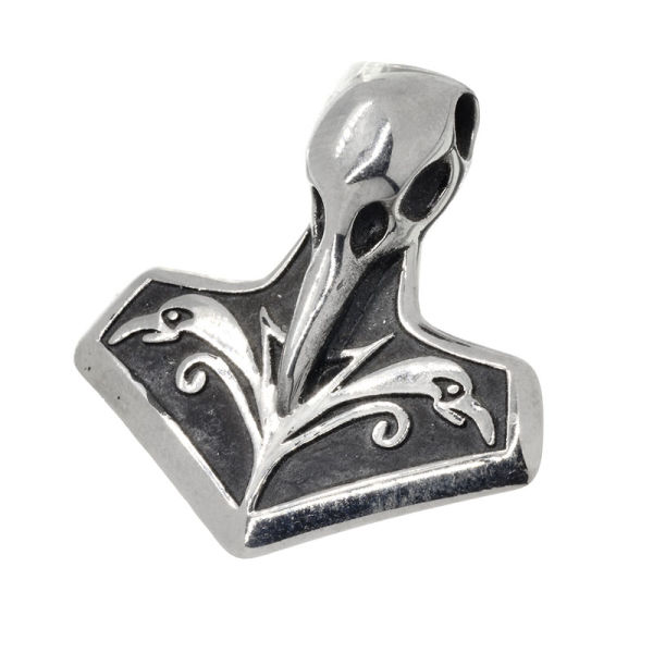 Stainless Steel Pendant - Thors Hammer - Ravens