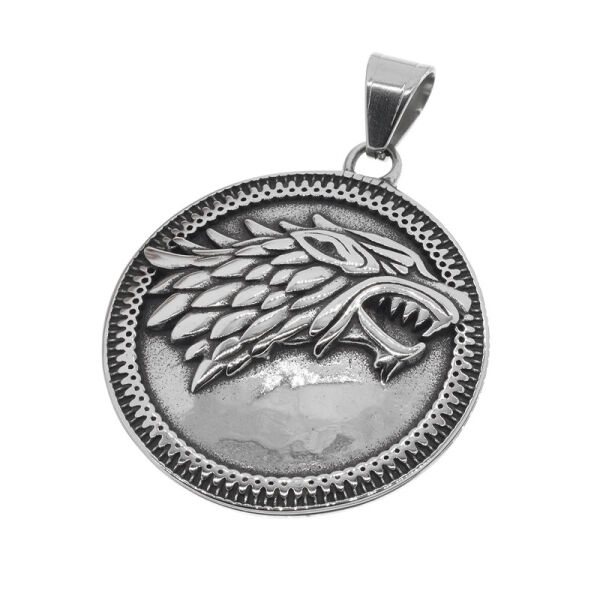 Edelstahlanhänger - Wolf