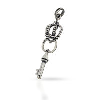 925 Sterling Silberanhänger - Schlüssel mit...