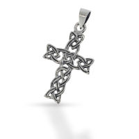 925 Sterling Silberanhänger - Kreuz aus Keltischem...