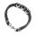 Vinyl Bracelet with Stainless Steel Elements