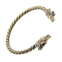 Bronze Armreif - Wikinger Drachenkopf