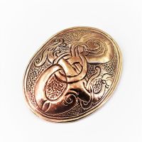 Midgardschlange Fibel aus Bronze