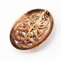 Bronze Fibel - Midgardschlange oval
