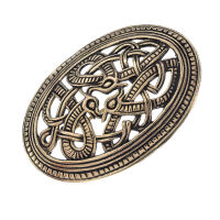 Bronze Brooch Nordic Animal Ornament Oval