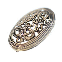 Bronze Brooch Nordic Animal Ornament Oval