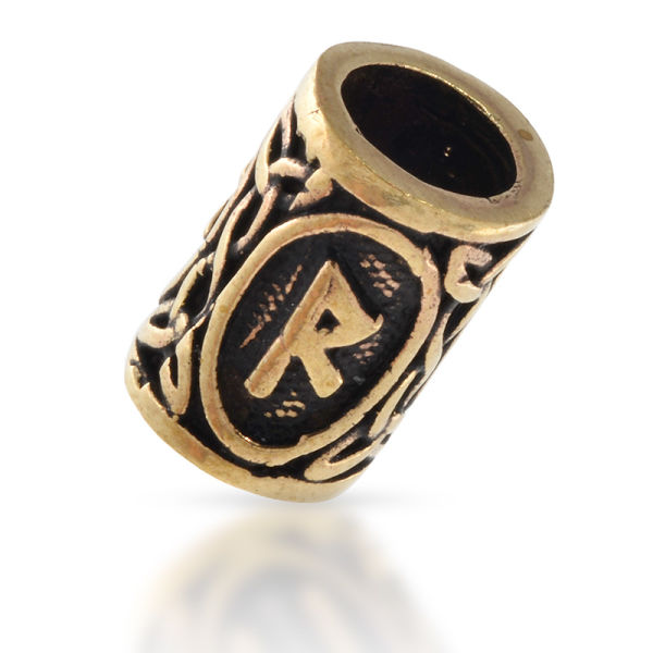 Bronze Bartperle - Futhark RAIDHO