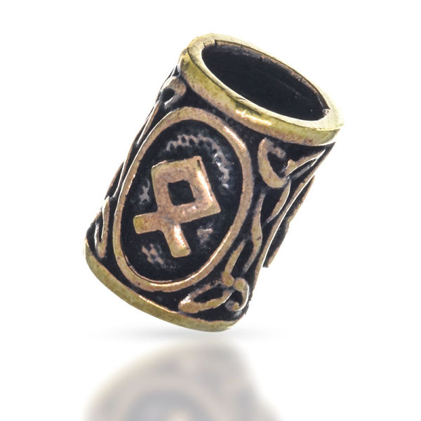 Bronze Beard Bead - Futhark OTHALA