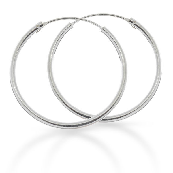 925 Sterling Silver Hoop Earrings 30 mm