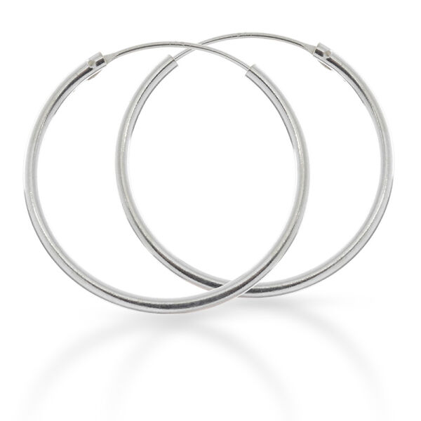 925 Sterling Silver Hoop Earrings 85 mm