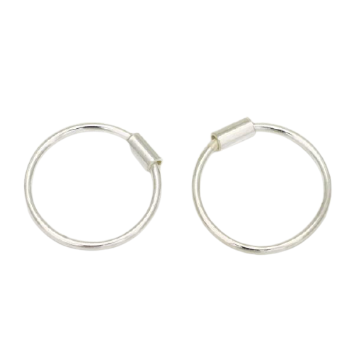 925 Sterling Silber Creolen zum Einstecken 10 mm