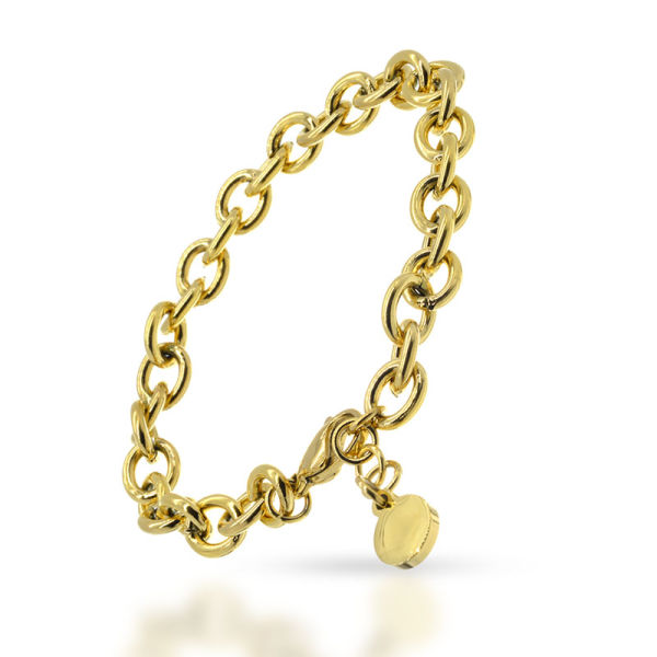 Stainless Steel Bracelet with Plaque - PVD-Gold