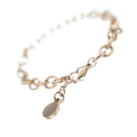 Edelstahlarmband mit Plakette - PVD-Roségold