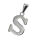 Stainless steel pendant - Alphabet S