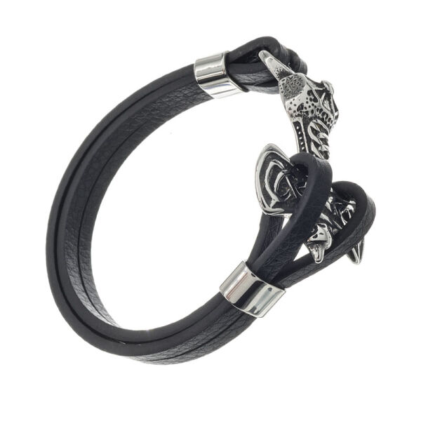 Lederarmband mit Thorshammer Verschluss