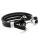 Lederarmband mit Anker und Kompass aus Edelstahl