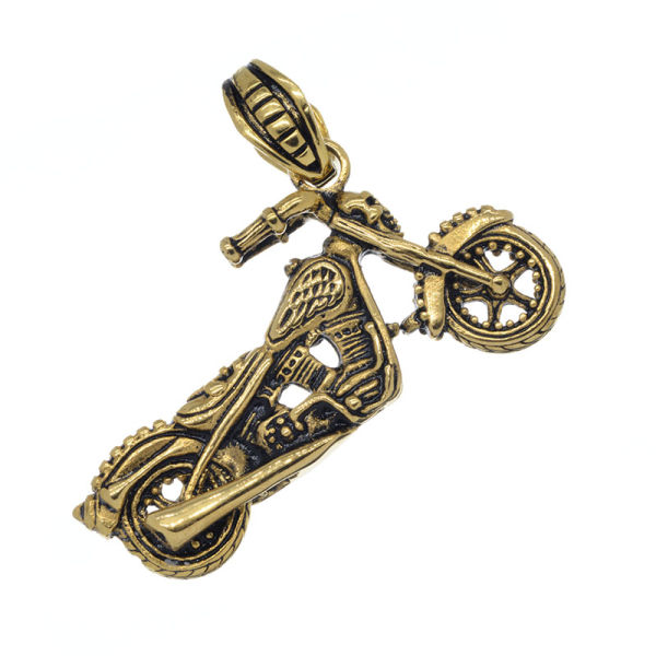Stainless steel pendant - motorcycle