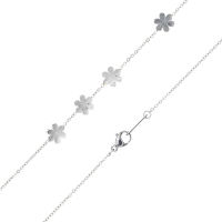 Edelstahlkette mit Blumen