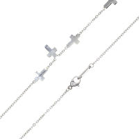 Edelstahlkette mit Kreuzen