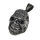 Edelstahlanhänger - Totenkopfschädel mit Schlangenmuster und Steinen
