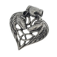 Stainless steel pendant - "Wolf heart"