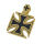 Edelstahlanhänger - Eisernes Kreuz / Gold