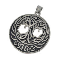Stainless Steel Pendant - Yggdrasil With Celtic Knot