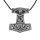 Edelstahlanhänger – Thors Hammer mit Spiralen und Punktsaum